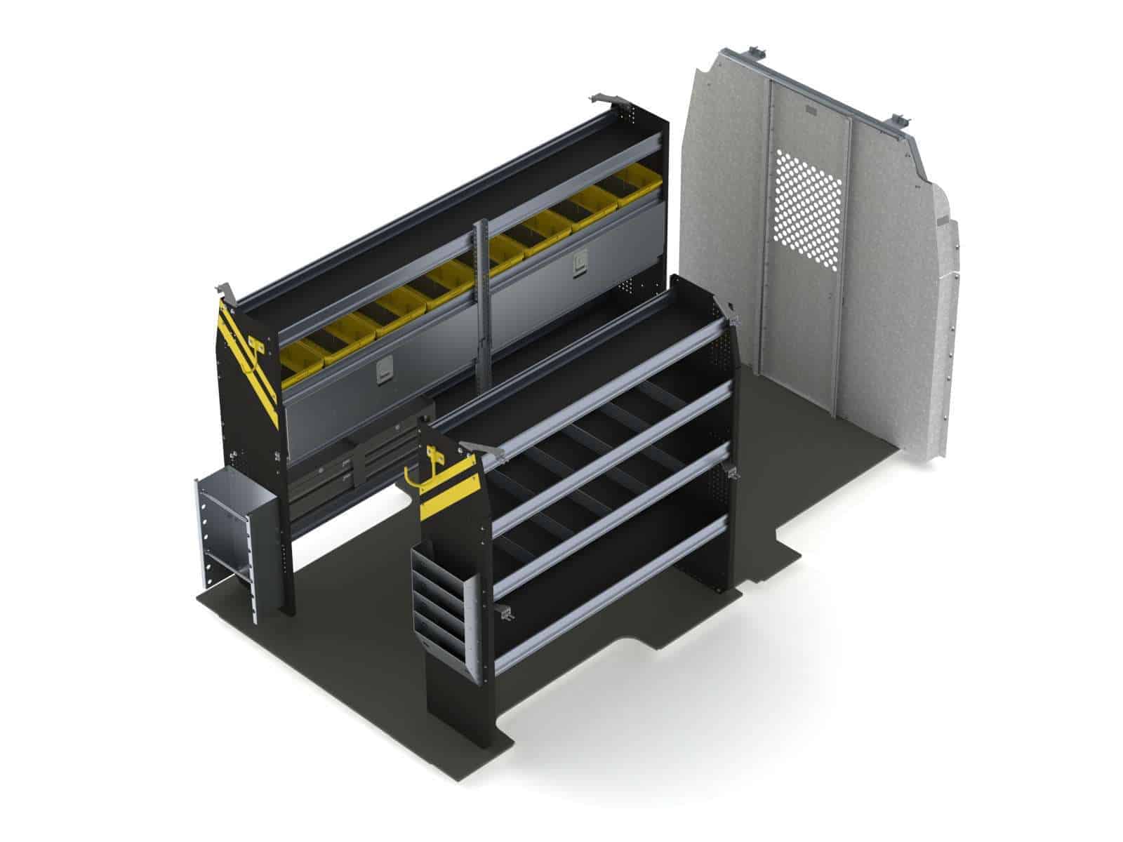 Aménagement de fourgonnette pour électricien, Ford Transit toit moyen, empattement 148