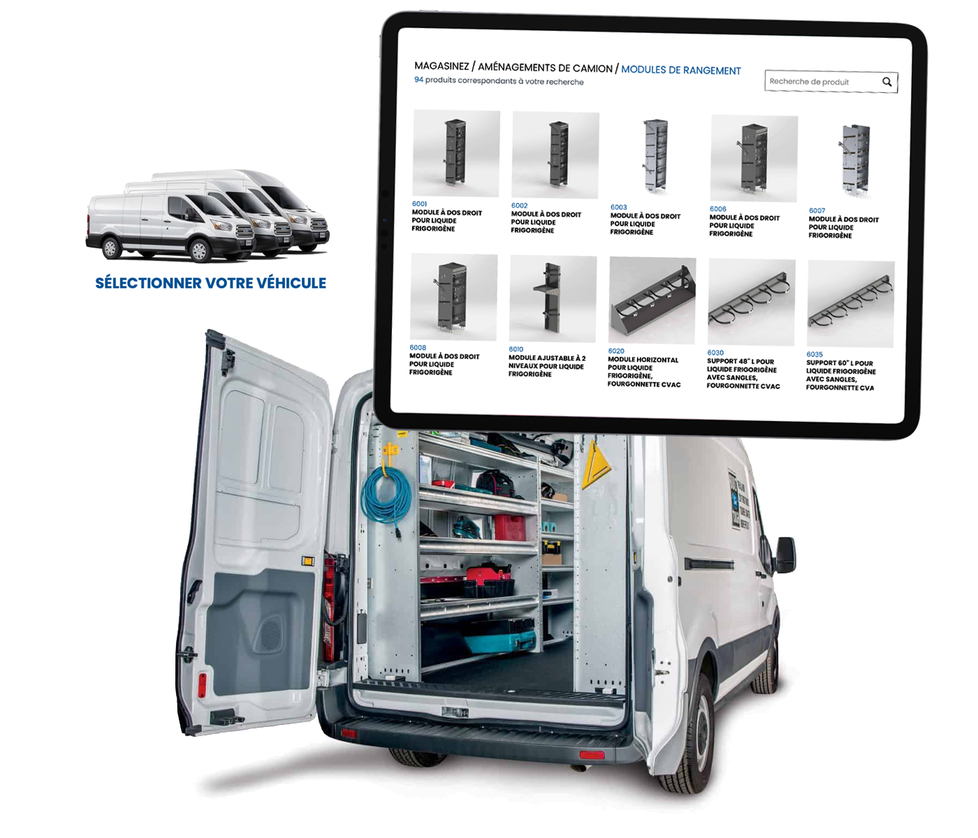 Gaevan Aménagement - Aménagement, support à échelle et réfrigération de  transport de camion.